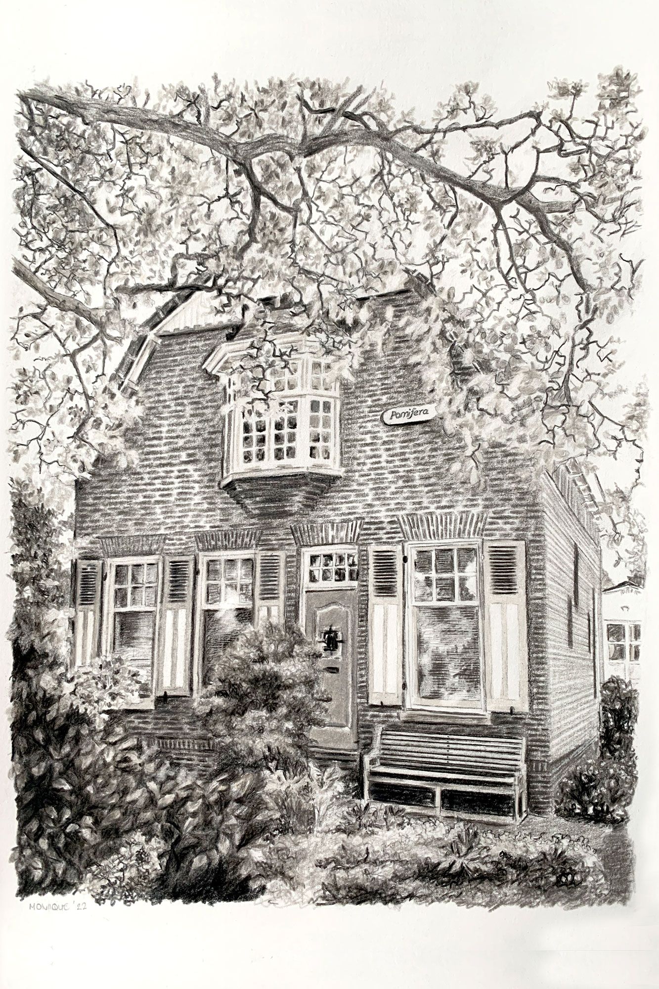 tekening woonhuis